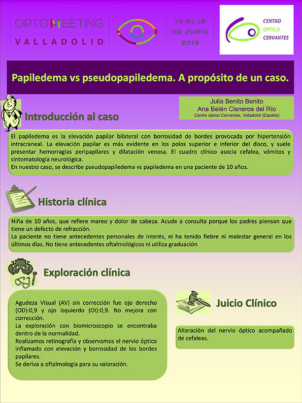 Papiledema vs pseudopapiledema. A propósito de un caso.